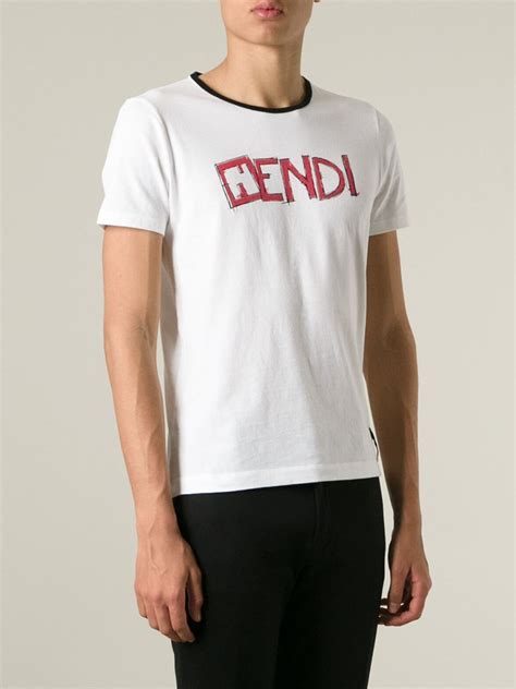 white fendi shirt|fendi t shirt original.